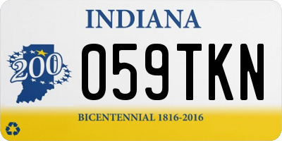 IN license plate 059TKN