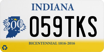 IN license plate 059TKS