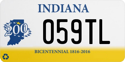 IN license plate 059TL