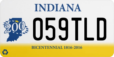 IN license plate 059TLD