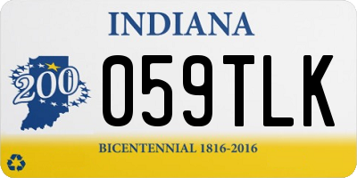 IN license plate 059TLK