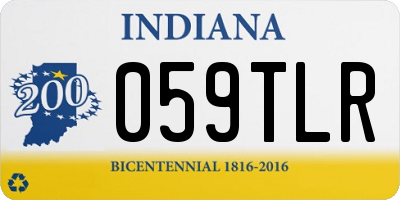 IN license plate 059TLR