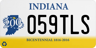 IN license plate 059TLS