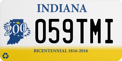 IN license plate 059TMI