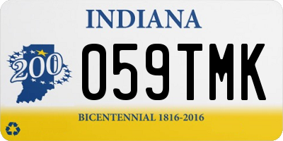 IN license plate 059TMK