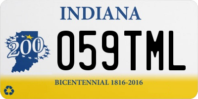 IN license plate 059TML