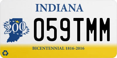 IN license plate 059TMM