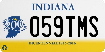 IN license plate 059TMS