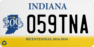 IN license plate 059TNA