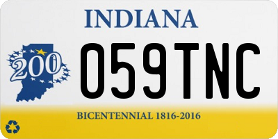 IN license plate 059TNC