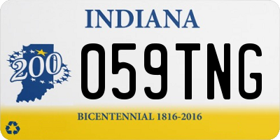 IN license plate 059TNG