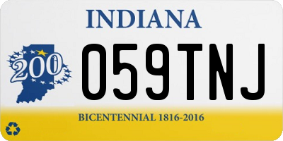 IN license plate 059TNJ