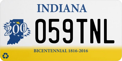 IN license plate 059TNL