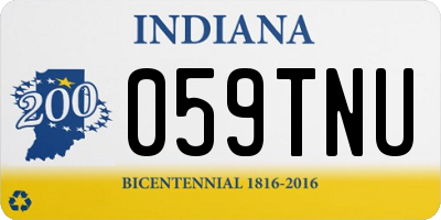 IN license plate 059TNU