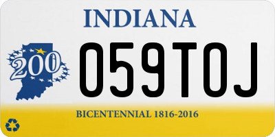 IN license plate 059TOJ