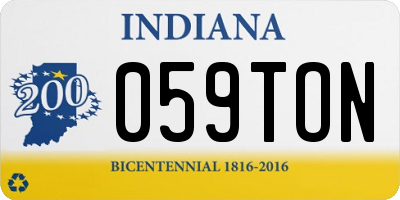 IN license plate 059TON
