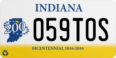 IN license plate 059TOS