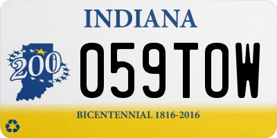 IN license plate 059TOW