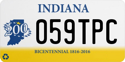 IN license plate 059TPC