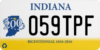 IN license plate 059TPF