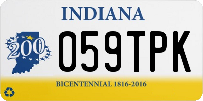 IN license plate 059TPK