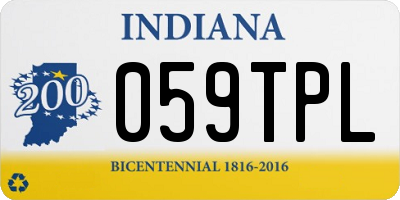 IN license plate 059TPL