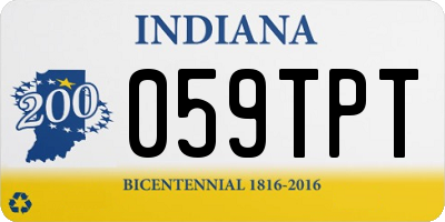 IN license plate 059TPT