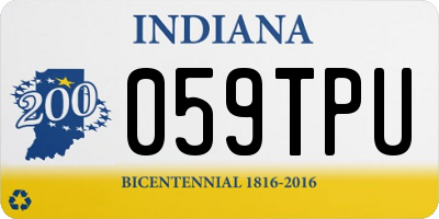 IN license plate 059TPU