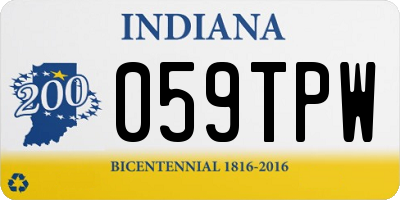 IN license plate 059TPW