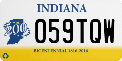IN license plate 059TQW