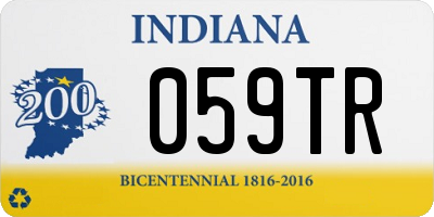 IN license plate 059TR