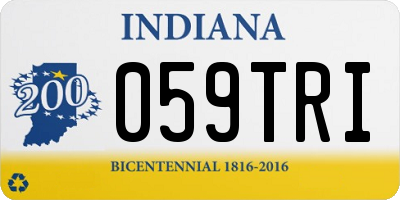 IN license plate 059TRI