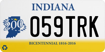 IN license plate 059TRK