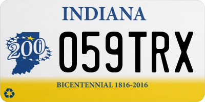 IN license plate 059TRX
