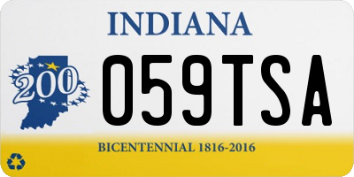 IN license plate 059TSA