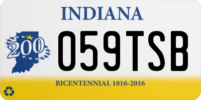 IN license plate 059TSB