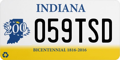 IN license plate 059TSD