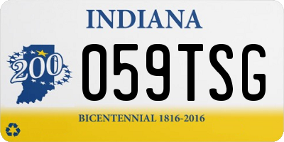 IN license plate 059TSG