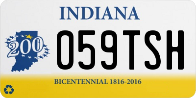 IN license plate 059TSH