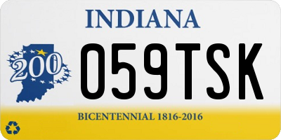 IN license plate 059TSK