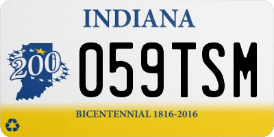 IN license plate 059TSM