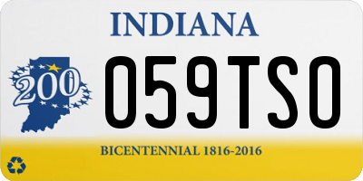 IN license plate 059TSO