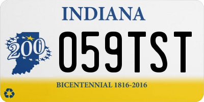 IN license plate 059TST