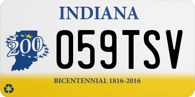 IN license plate 059TSV