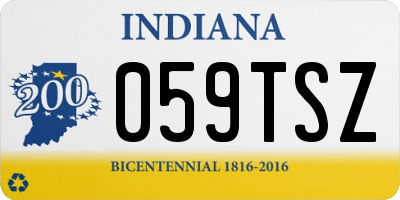 IN license plate 059TSZ