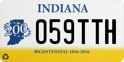 IN license plate 059TTH