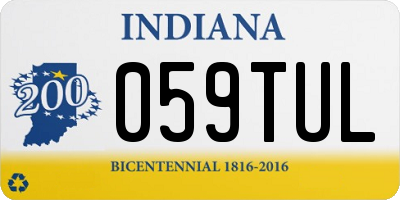 IN license plate 059TUL