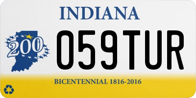 IN license plate 059TUR
