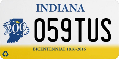 IN license plate 059TUS