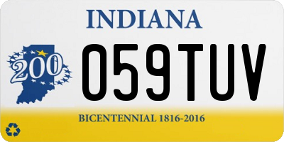 IN license plate 059TUV